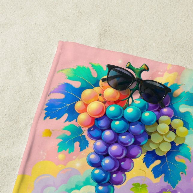 Toalha De Praia Uvas coloridas para o Verão (In Situ)