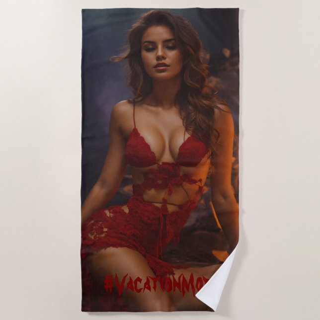 Toalha De Praia #VacationMode Beach Towel (Frente)