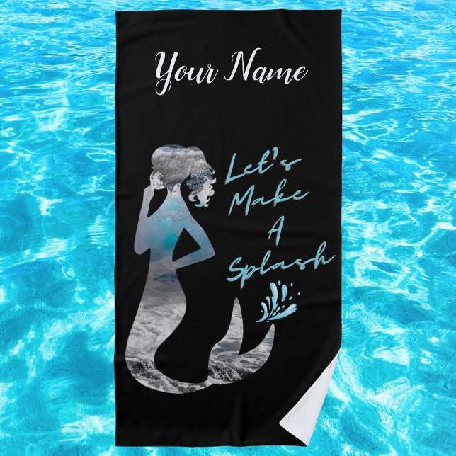 Toalha De Praia Vamos De Sereia Do Oceano Faz Um Splash (Criador carregado)