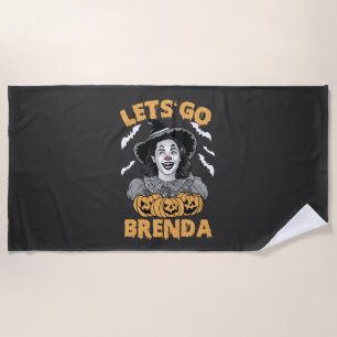 Toalha De Praia Vamos Go Brenda Spooky Halloween Kamala Harris