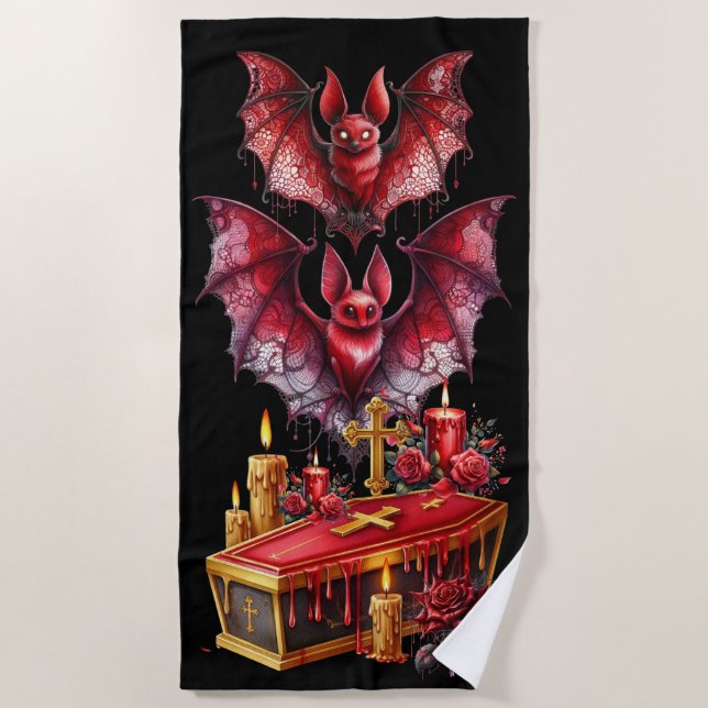 Toalha De Praia Vampire Bats (Frente)