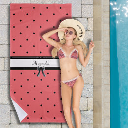 Toalha de Praia Verão Coral Sunset Vibrante Chic
