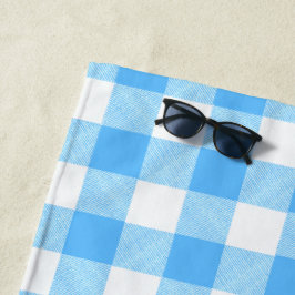 Toalha De Praia Verão de Vida Lenta Xadrez Céu