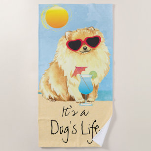 Toalha De Praia Verão Pomeranian