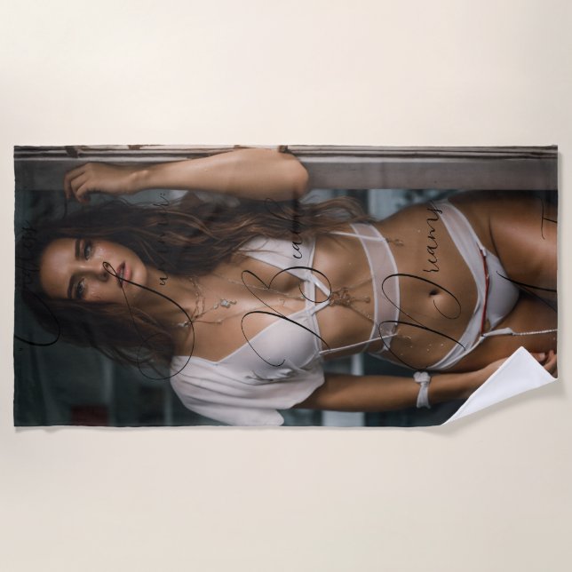 Toalha De Praia Verão sem fim: Praia Sonha Await (Frente)