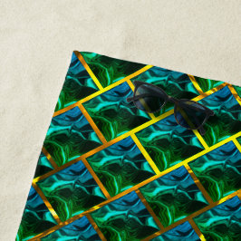 Toalha De Praia Verde como esmeralda debaixo de um ouro?