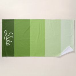 Toalha De Praia Verde Sombreado Personalizado