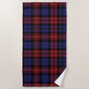 Toalha De Praia Verificação de Clã Rustico de Tartan xadrez MacLac