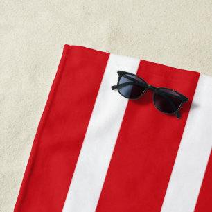 Toalha De Praia Vermelho listrado