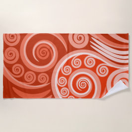 Toalha De Praia Vermilhões Vermelhos Vibrantes