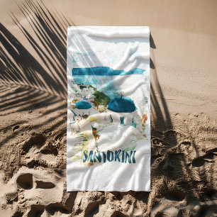 Toalha De Praia Viagem de Grécia de Santorini