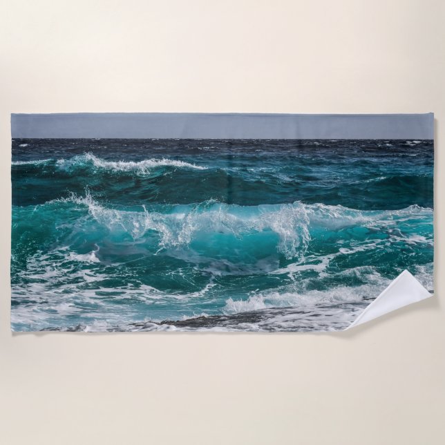 Toalha De Praia Viagem do Mar Moderno (Frente)