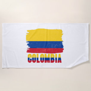 Toalha De Praia Viagem Nacional de Bandeira da Colômbia