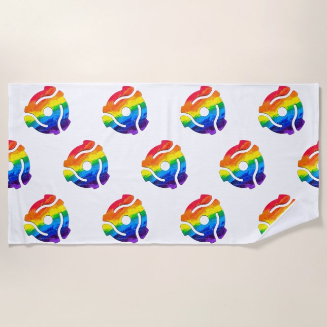 Toalha De Praia Vibran do adaptador de gravação plástico de 45 RPM (Frente)