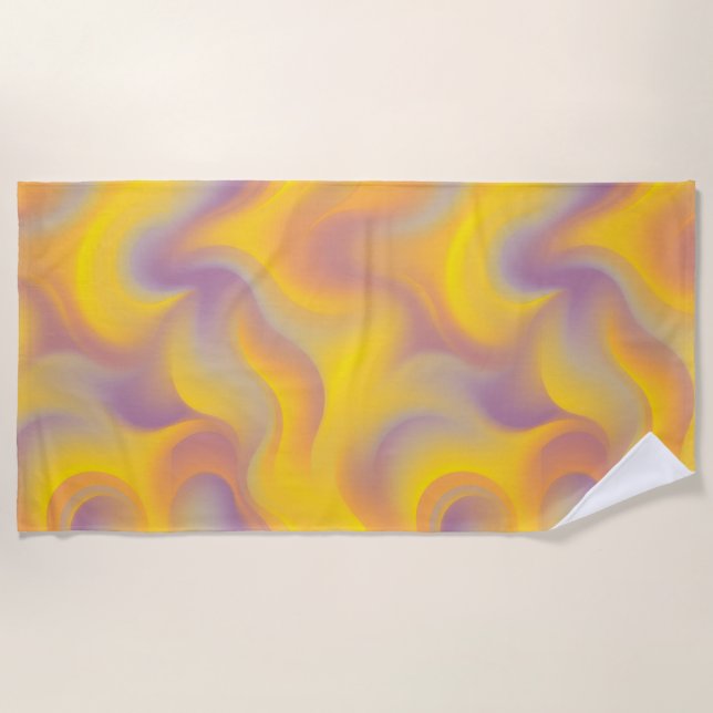 Toalha De Praia Vibrant Abstract Swirl  (Frente)