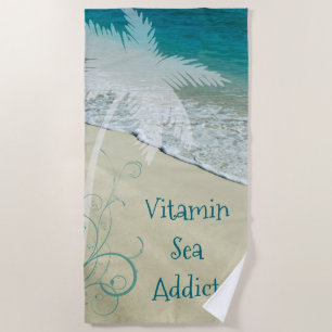 Toalha De Praia Viciado do mar da vitamina