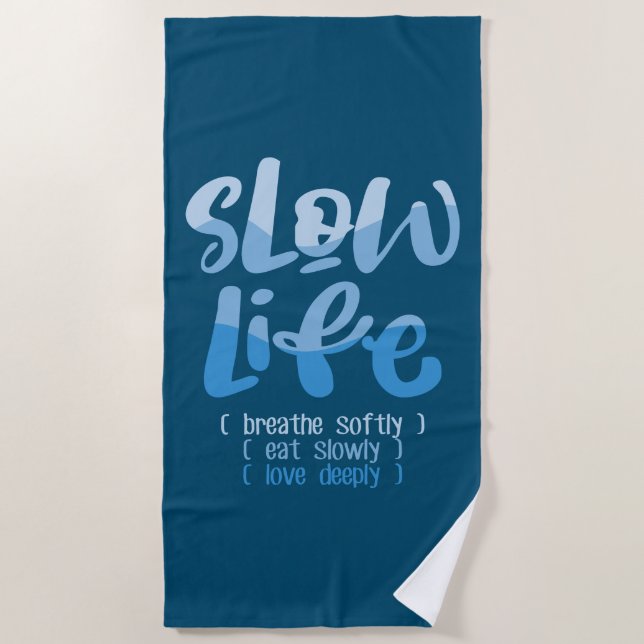 Toalha De Praia Vida lenta 2 (Frente)