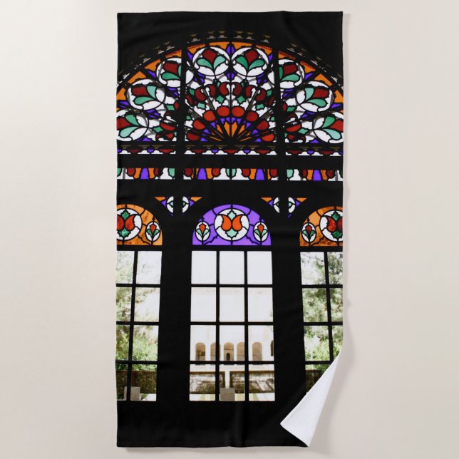 Toalha De Praia Vidro Colorido (Frente)