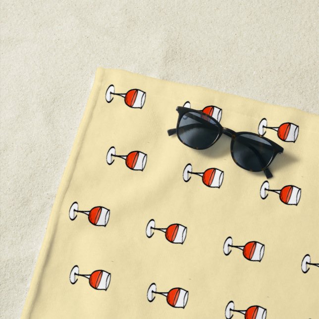 Toalha De Praia Vidro de vinho em laranja (In Situ)