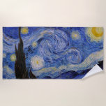 Toalha De Praia Vincent Van Gogh - A noite de Starry<br><div class="desc">A Noite Estrelada / La nuit etoilee - Vincent Van Gogh em 1889</div>