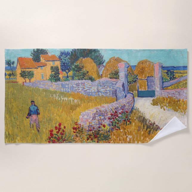 Toalha De Praia Vincent van Gogh - Farmhouse in Provence (Frente)