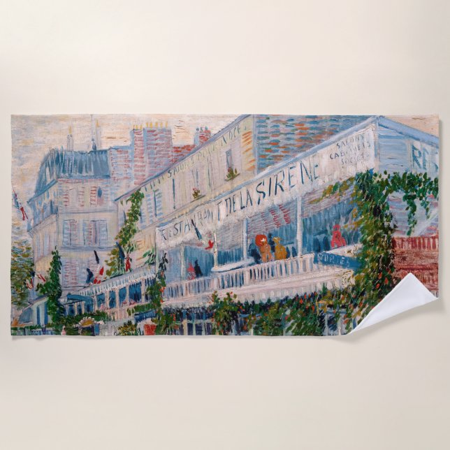 Toalha De Praia Vincent van Gogh - O Restaurante da Sirene (Frente)