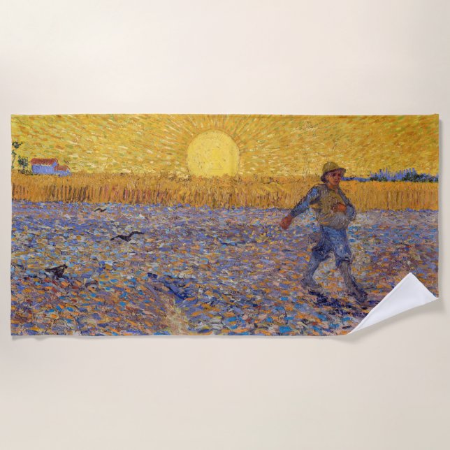 Toalha De Praia Vincent van Gogh - Sower with Setting Sun (Frente)