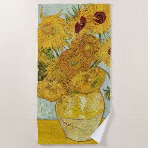 Toalha De Praia Vincent Van Gogh - Vase com Doze Girassóis