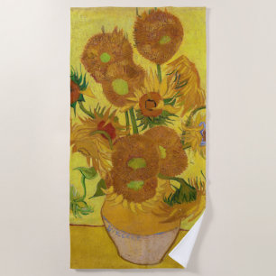 Toalha De Praia Vincent van Gogh - Vase com Quinze Girassóis