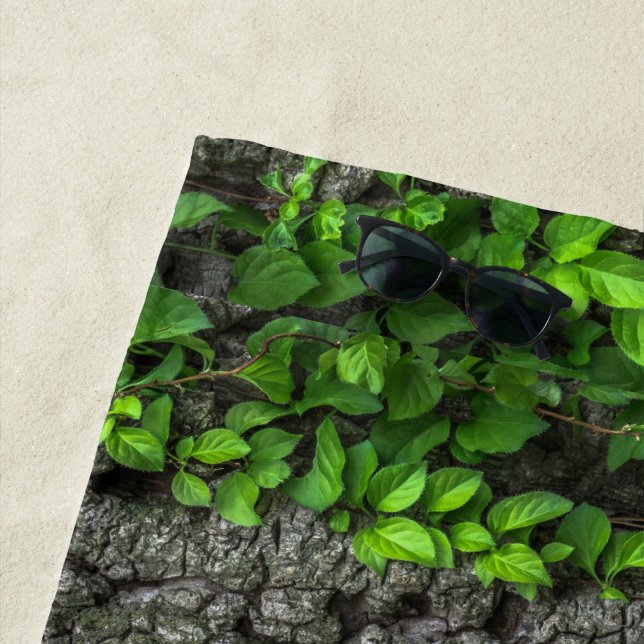 Toalha De Praia Vinha coberta de árvore latido rústico, castanho v (In Situ)