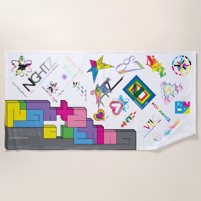 Toalha De Praia Vinheta [CMYK/RNBW] (Frente)