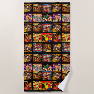 Toalha De Praia Vintage 1950s Painéis de arte humorística