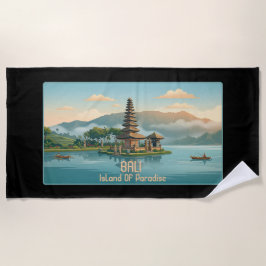 Toalha De Praia Vintage Bali Ulun Danu Beratan Templo do Lago Viag