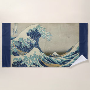 Toalha De Praia Vintage Japonês Art, The Excelente Wave by Hokusai