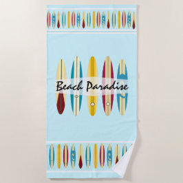 Toalha De Praia Vintage Longboards