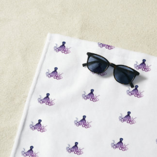 Toalha De Praia Vintage Octopus Sealife