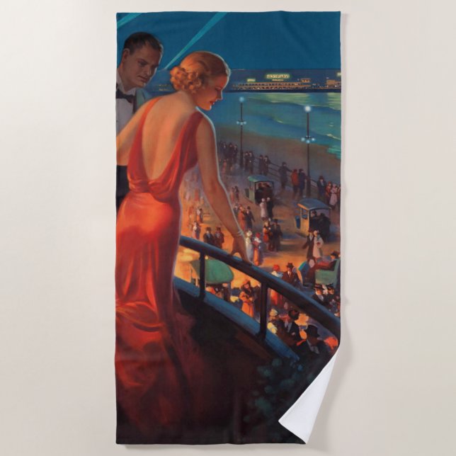 TOALHA DE PRAIA VINTAGE PENNSYLVANIA RAILROAD VIAGEM (Frente)