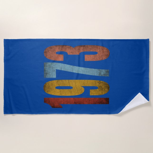 TOALHA DE PRAIA VINTAGEM DE 1973 (Frente)