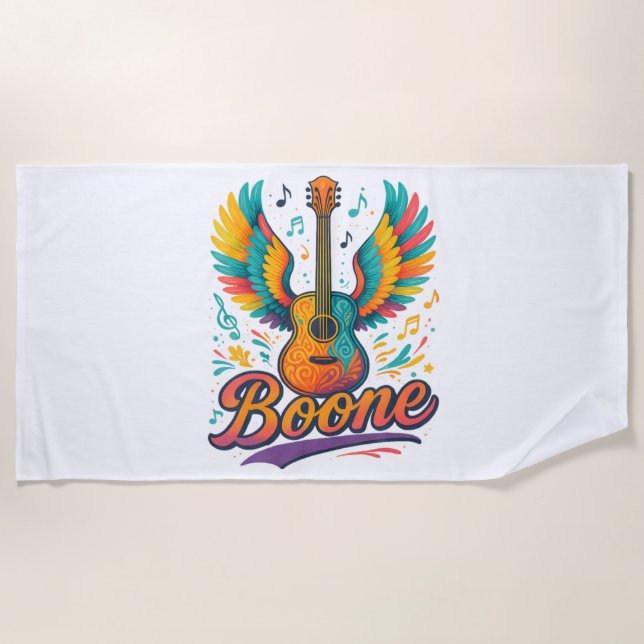 Toalha De Praia Violão Boone (Frente)
