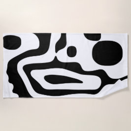 Toalha De Praia Vise Grip: Abstrato preto e branco