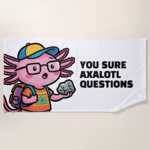 Toalha De Praia Você certamente axolotl perguntas Meme Sarcástico 