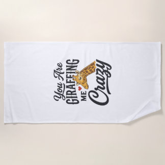 Toalha De Praia Você Está Me Deixando Louco Camisa de Girafa Engra