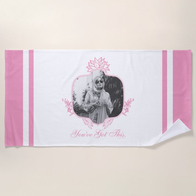 Toalha De Praia Você tem isso, o lótus branco (Frente)