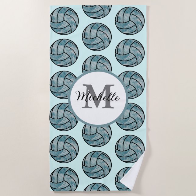 Toalha De Praia Voleibol Personalizado,Presente Para Jogador De Vo (Frente)