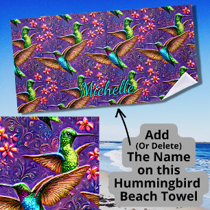 Toalha De Praia Voo Adicione Nome Fantasy Voo Colorido de Bandos