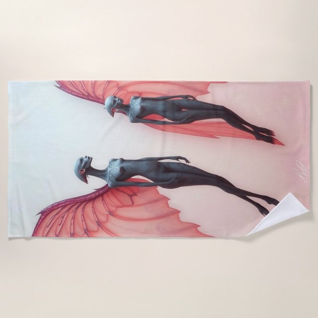 Toalha De Praia „Wächterinnen der Zwischenwelt“   (Frente)