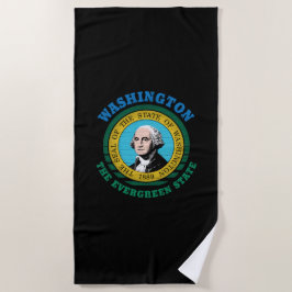 TOALHA DE PRAIA WASHINGTON EVERGREEN STATE FLAG