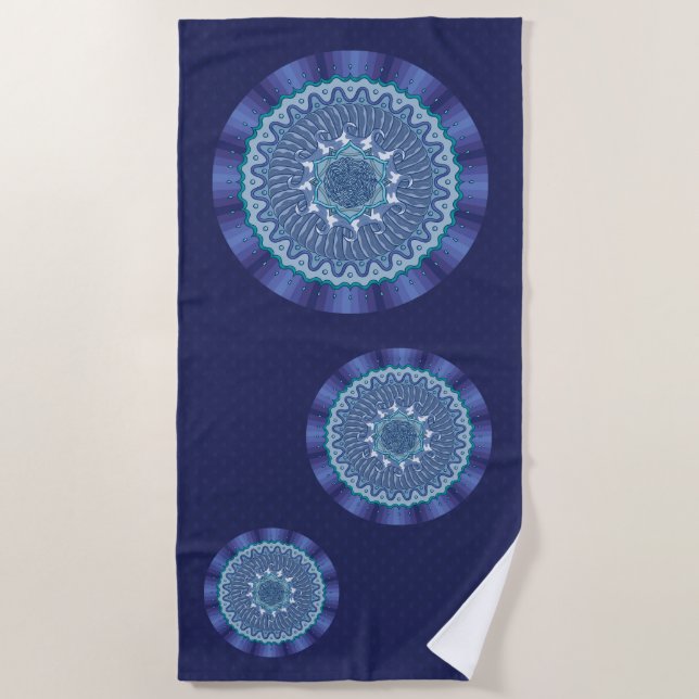 Toalha De Praia Water Mandala Beach Towel (Frente)