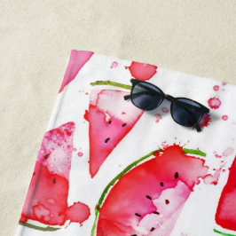 Toalha De Praia Watercolor Melancia 1