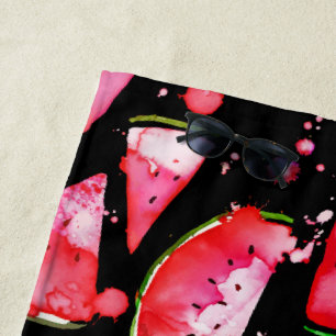 Toalha De Praia Watercolor Melancia 2
